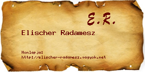 Elischer Radamesz névjegykártya